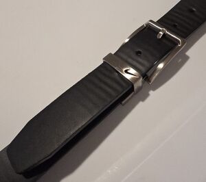 Nike revesible Black/Dark Brown Belt with Polished Silver Buckle